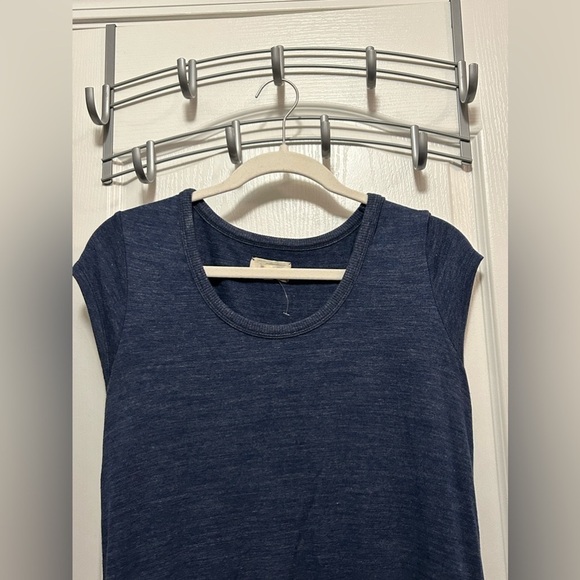 Lou & Grey Blue casual knit Dress women’s Small drop waist cap sleeve Athleisure - Picture 3 of 14